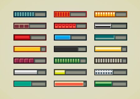 Retro game barsのイラスト素材