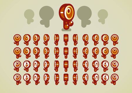 Animated bronze keysのイラスト素材
