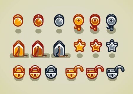 Top-down items for video game set 2のイラスト素材