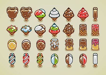 Ice creamsのイラスト素材