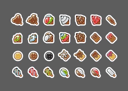 Ice creams for video games set 2のイラスト素材