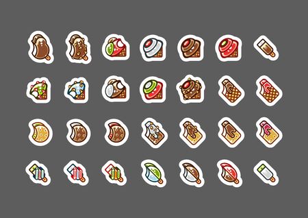 Bitten ice creams for video gamesのイラスト素材