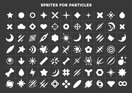 Sprites for particles for creating games. Set 1.のイラスト素材