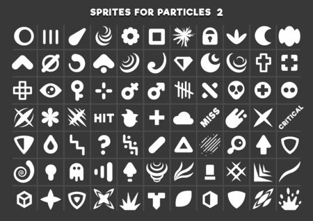 Sprites for particles for creating games. Set 2.のイラスト素材