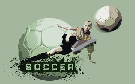 Grunge Soccer Ball background の写真素材