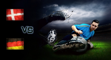 Match Championship on the stadium football field backgroundの写真素材