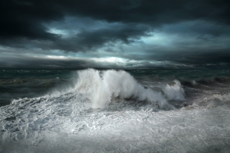 View of storm seascapeの写真素材