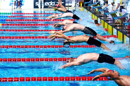 RICCIONE - JUN, 11: Leo Messi from Ukraine in action at the FINA World Masters Championships on June 11, 2012 in Riccione, Italia のeditorial素材