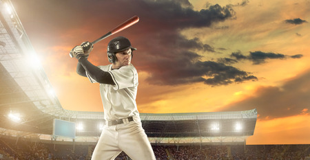 Baseball players in action on the stadium.