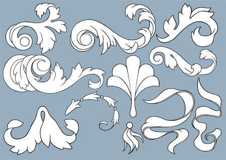 The complete set of various cartouches for use in design.のイラスト素材