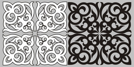 Pattern in traditional national style of Kazakhstan. A design element.のイラスト素材