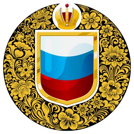 Traditional national pattern with the Russian symbolics.のイラスト素材