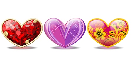 Set of small hearts of original designのイラスト素材