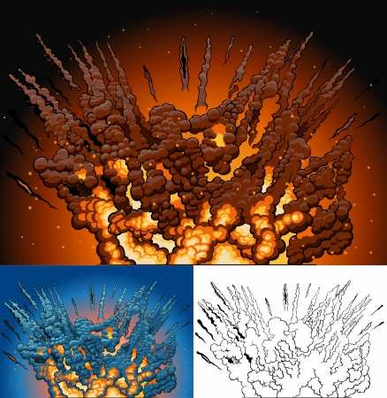 Vector variant of explosion in style the comic bookのイラスト素材