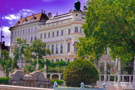 stadtpark in vienna, architectural buildings in the center of vienna