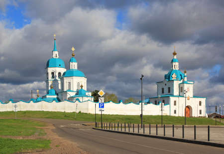 The monastery of Holy Transfiguration. Yeniseisk town.の写真素材