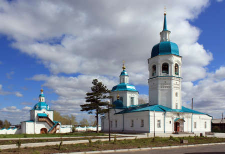 The monastery of Holy Transfiguration. Yeniseisk town. Krasnoyarsk regionの素材 [FY310170048332]