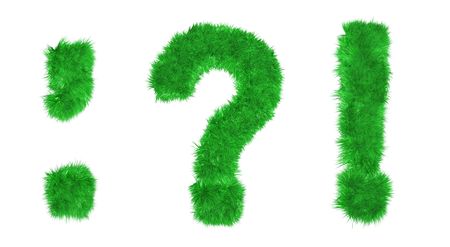 alphabet of lush green grassの写真素材