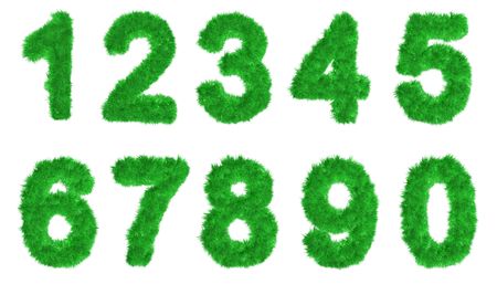 alphabet of lush green grassの写真素材