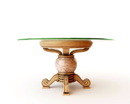 3D render of an old wooden tableの写真素材