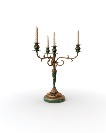 Old-fashioned baroque elegant candleの写真素材