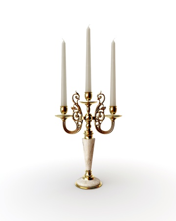 Old-fashioned baroque elegant candleの写真素材