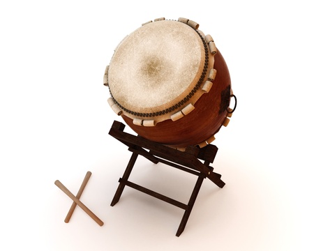 Taiko drums are traditional Japanese drumsの写真素材