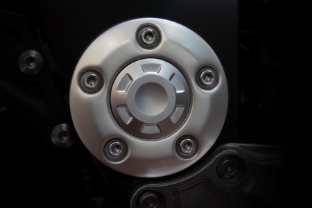 Part of the motorcycle engine for the background