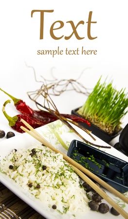 dish exotic cuisine  (With sample text)の写真素材