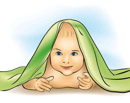 a charming little baby  のイラスト素材