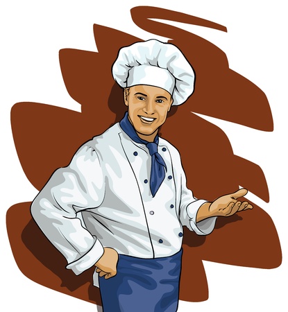 Chef invites or pointsのイラスト素材