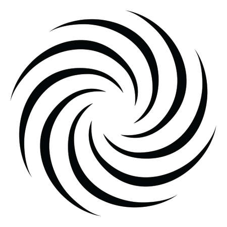 Spiral concentric rays Black and white background Sound wave texture Helix icon Pop art design Starburst vector illustrationのイラスト素材