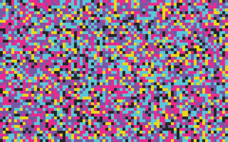 Pixels seamless pattern Color pixelated background 8 bit retro style Grainy noise effect Vector backdrop for game, web, fabricのイラスト素材
