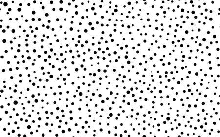 Rectangle seamless pattern with black dots on white background Monochrome simple vector graphic texture for cardのイラスト素材