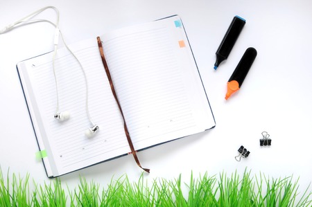 Study stuff. Education background. Stationery. Aspects of education. Stickers, markers, clips,...