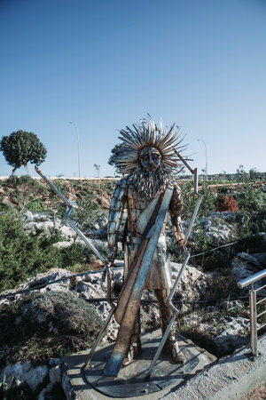 Sculpture of man in the sculpture park in Ayia Napa national park, Cyprusのeditorial素材