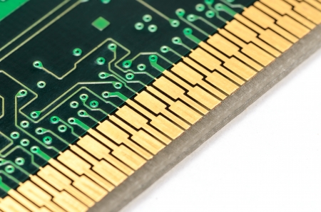 Printed circuit board  Golden contactsの写真素材