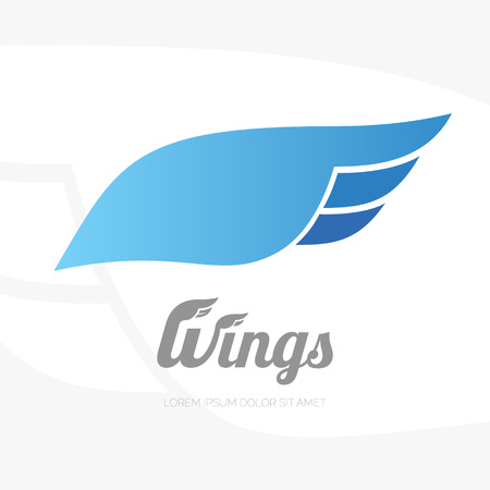 Creative wing vector logo design. Vector sign. Character logotype symbols. Logo icon designのイラスト素材