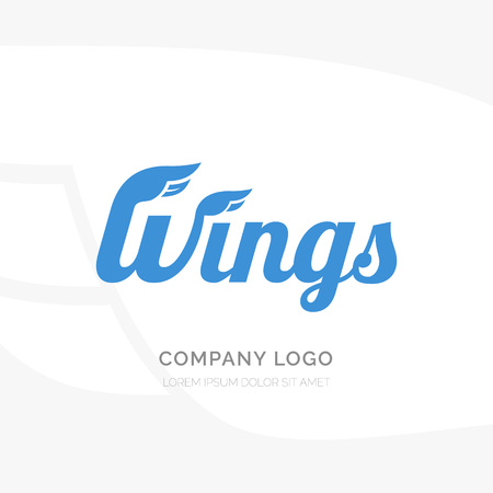 Creative wing vector logo design. Vector sign. Character logotype symbols. Logo icon designのイラスト素材