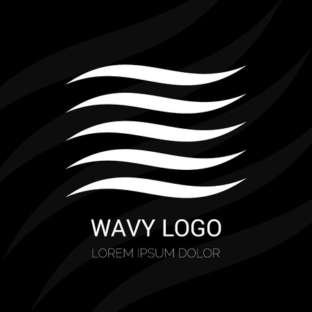 Creative wave vector logo design. Vector sign. Character logotype symbols. Logo icon designのイラスト素材