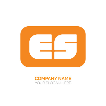Creative E and S letter vector logo design. ES Vector sign. Character logotype symbols. Logo icon designのイラスト素材