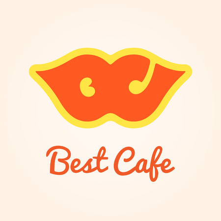 BC Lips vector logo design template. Lips icon with letters insideのイラスト素材