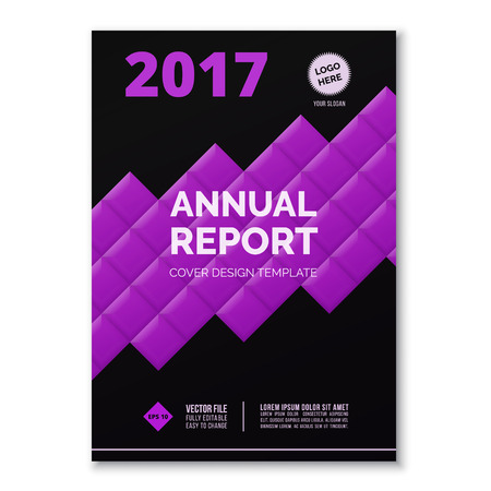 Cover Design Template in A4 size. Annual report brochure design vector. Flyer layout with abstract backgroundのイラスト素材