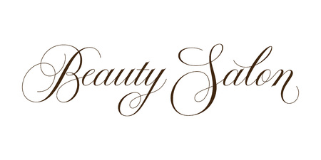Beauty Salon Signboard vector lettering label designのイラスト素材