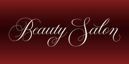 Beauty Salon Signboard vector lettering label designのイラスト素材