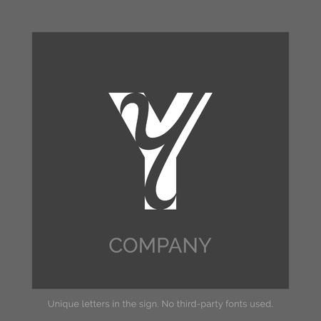 Creative Y lettering logo design.のイラスト素材