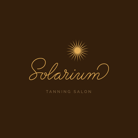 Solarium Tanning Salon Logo. Vector Signboard. Lettering logotypeのイラスト素材