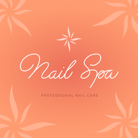 Nail Spa vector Logo Lettering. Custom Handmade Calligraphyのイラスト素材