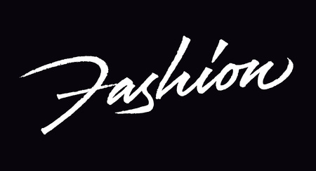 Creative fashion icon design. Vector lettering with brush texture hand drawn typography.のイラスト素材