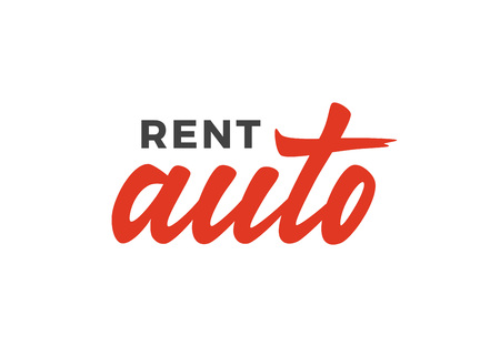 Auto vector text sign. Freehand typography designのイラスト素材